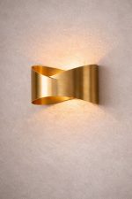 Modern Brass Wall Sconce – Up & Down Light (Twist Design) - Image 2