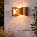 Modern Brass Wall Sconce – Up & Down Light (Twist Design)
