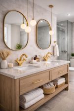 Luxury Gold Bathroom Faucet – Vintage Cross Handles, Double Handle Mixer Tap - Image 4