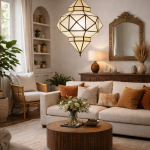 Geometric Moroccan Pendant Lamp – Glass & Metal Ceiling Light