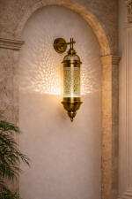 Moroccan Brass Wall Lantern Pair – Elegant Entrance & Doorway Lighting