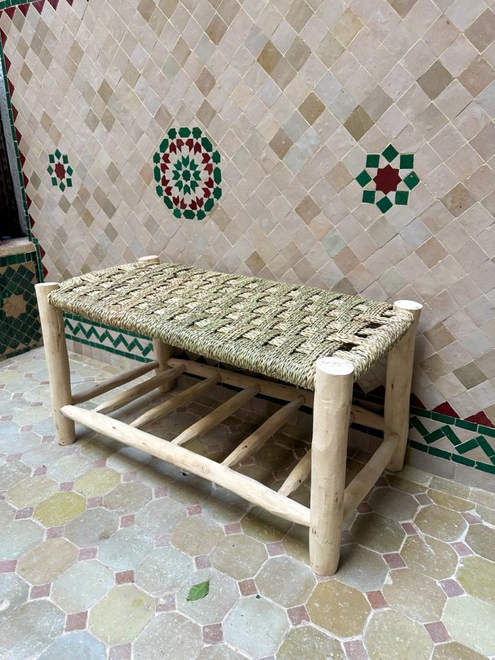 Handmade Wooden Shoe Storage Bench with Built-In Storage Shelf and Solid Wood Frame