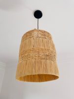 Handwoven Moroccan Raffia Pendant Light – Multi-Tier Ceiling Lamp - Image 3