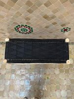 Handwoven Moroccan Bench with Black Rope - Handmade Eucalyptus Wood - Image 3