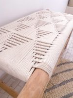 Marokkaanse handgeweven bank met wit koord - Image 6