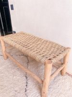 Marokkaanse handgeweven bank met palmbladkoord - Image 5