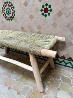 Marokkaanse handgeweven bank met palmbladkoord - Image 2