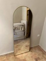 Moroccan Handmade Brass Wall Mirror - Door Shape - Image 3