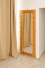 Handmade Rectangular Wooden Mirror – Natural Wood Frame - Image 5