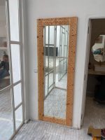 Handmade Rectangular Wooden Mirror – Natural Wood Frame - Image 4