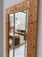 Handmade Rectangular Wooden Mirror – Natural Wood Frame - Image 2