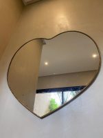 Handmade Moroccan Brass Heart Mirror - Wall Decor - Image 5