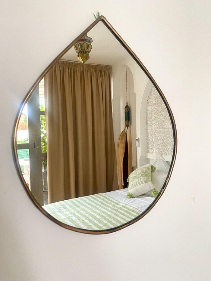 Handmade Moroccan Brass Wall Mirror - Authentic Artisan Decor - Image 2