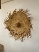 Fringed Wall Mounted Straw Hat - Customizable