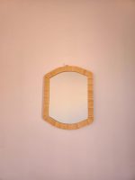 Moroccan Rectangular Raffia Mirror - Handwoven Wall Mirror - Image 2