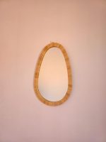 Moroccan Raffia Mirror – Handcrafted Egg-Shaped Wall Mirror - Image 2