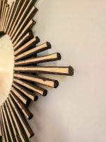 Moroccan Wooden Mirror – Round Handwoven Frame - Image 5