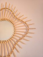 Moroccan Wooden Mirror with Cord – Round Handwoven Frame - Image 3