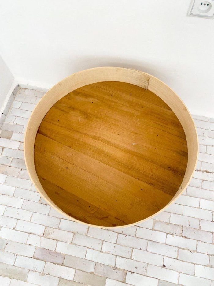 Ronde Marokkaanse Salontafel van Hout - Image 3