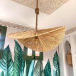 Handcrafted Raffia Pendant Light – Moroccan Parasol Lampshade