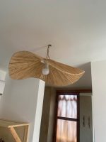 Handcrafted Raffia Pendant Light – Moroccan Parasol Lampshade - Image 2