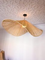 Handcrafted Raffia Pendant Light – Moroccan Parasol Lampshade - Image 7