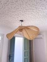 Handcrafted Raffia Pendant Light – Moroccan Parasol Lampshade - Image 2