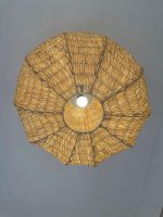 Handwoven Raffia Pendant Light – Round Natural Ceiling Lamp - Image 7