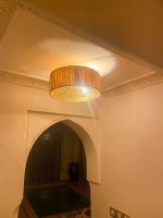 Handcrafted Raffia Pendant Light – Moroccan Hanging Lamp - Image 3