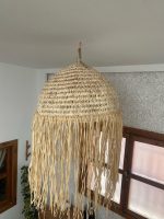 Moroccan Straw Ball Pendant Light with Raffia Fringe - Image 8