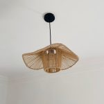 Moroccan Flower-Shaped Straw Pendant Lamp – Handwoven Doum Shade