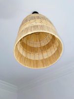Handwoven Moroccan Raffia Pendant Light – Multi-Tier Ceiling Lamp - Image 4