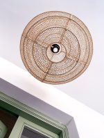 Handwoven Raffia Pendant Light - Round Natural Ceiling Lamp - Image 3
