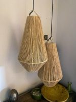 Set of 2 Handwoven Cord Pendant Lights – Cone Shape - Image 2