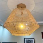 Moroccan Hexagon Pendant Lamp - Large Handwoven Ceiling Light