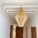 Moroccan Flared Lantern Pendant Lamp – Natural Fiber Light
