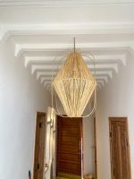 Moroccan Flared Lantern Pendant Lamp – Natural Fiber Light