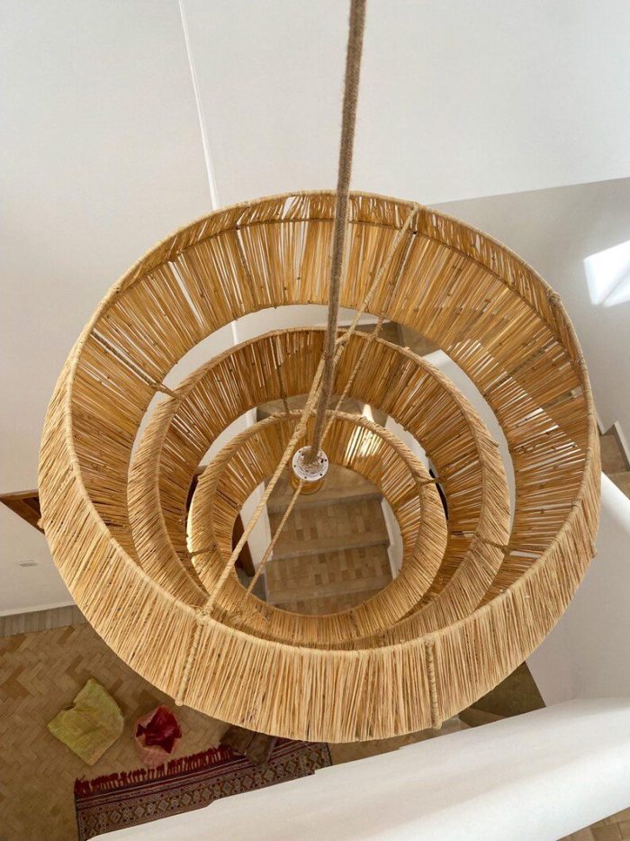 Oversized Hexagonal Pendant Light – Handwoven Moroccan Design - Image 3