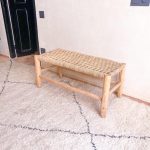 Marokkaanse handgeweven bank met palmbladkoord