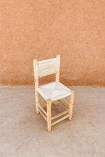 Moroccan Wooden Chair with White Rope - Handmade Artisan Seating - Image 2