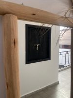 Handmade Rectangular Wooden Mirror – Natural Wood Frame - Image 5