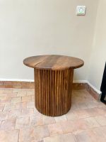 Ronde Bijzettafel van Walnotenhout - Image 3