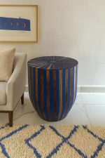 Ronde Bijzettafel van Walnotenhout