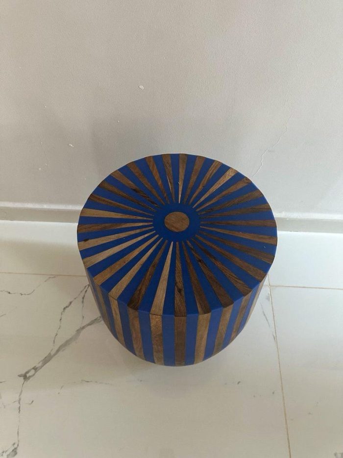 Ronde Bijzettafel van Walnotenhout - Image 2