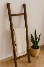 Decorative Wooden Ladder for Towel Storage - Image 2