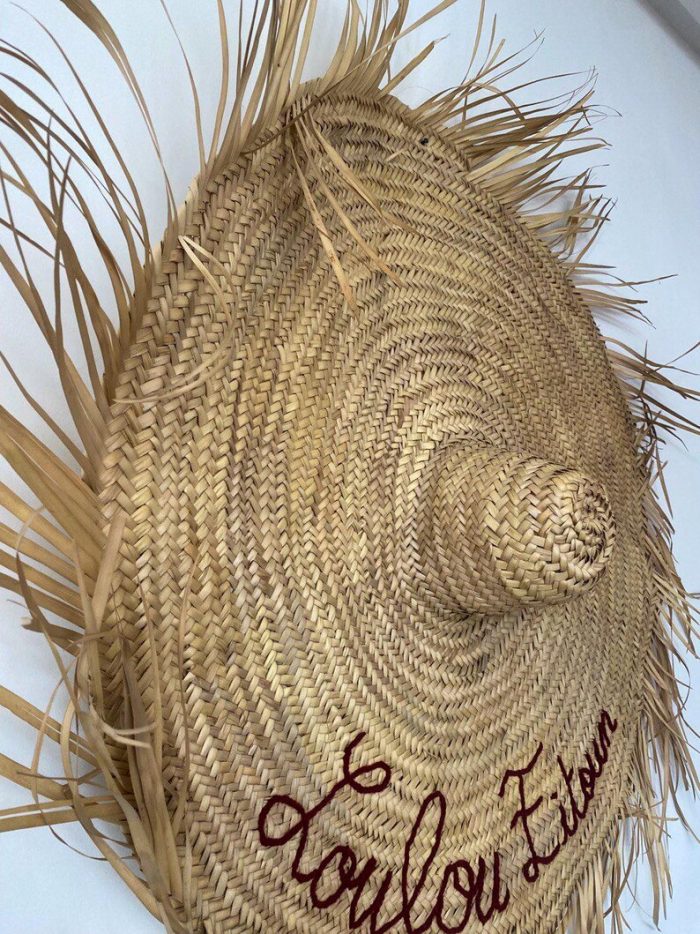 Fringed Wall Mounted Straw Hat - Customizable - Image 5