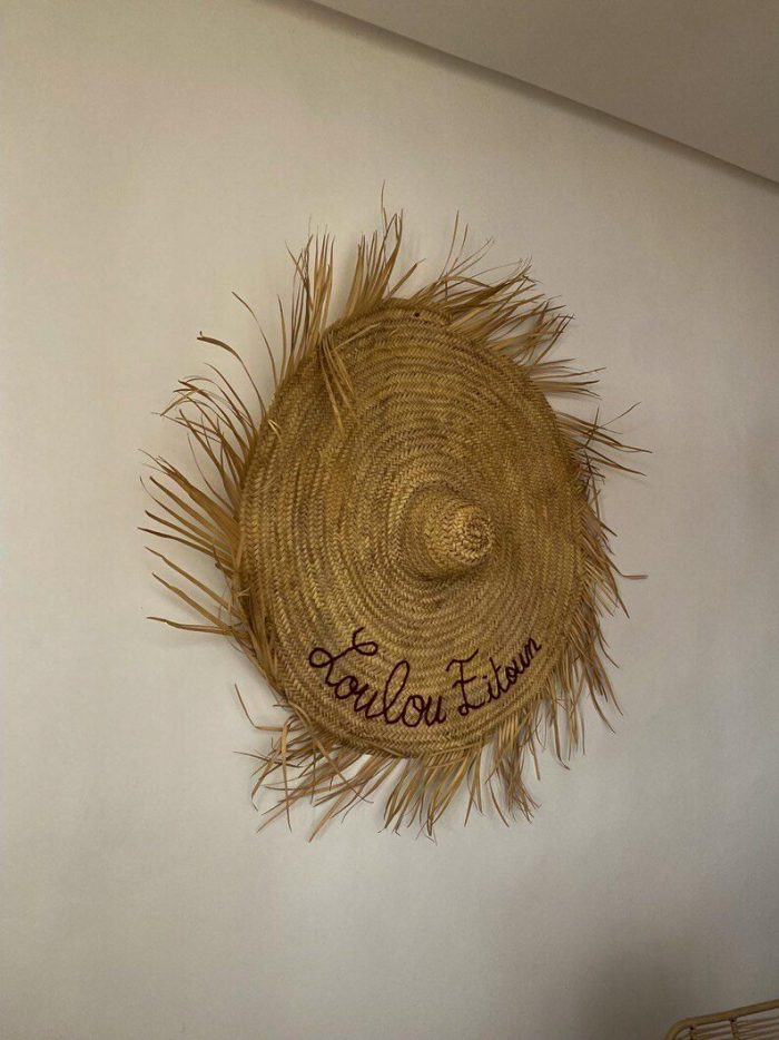 Fringed Wall Mounted Straw Hat - Customizable - Image 2