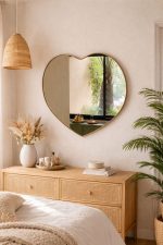 Handmade Moroccan Brass Heart Mirror - Wall Decor - Image 2
