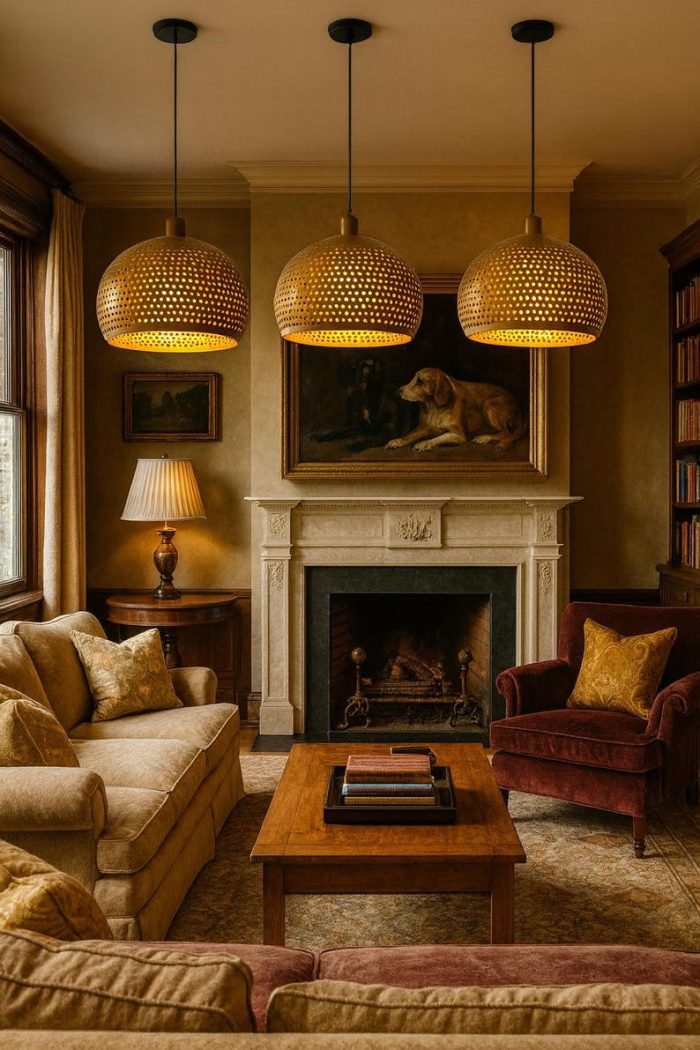 Handmade Oxidized Copper Dome Pendant Light - Image 3