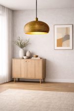 Handmade Oxidized Copper Dome Pendant Light - Image 5